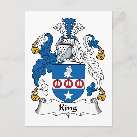 King Familienwappen Postkarte (Vorderseite)