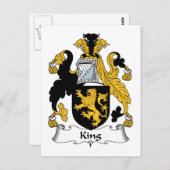 King Familienwappen Postkarte (Vorne/Hinten)