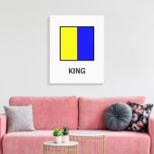 King Family Name Nautic Flag Leinwanddruck (Insitu (Wohnzimmer))