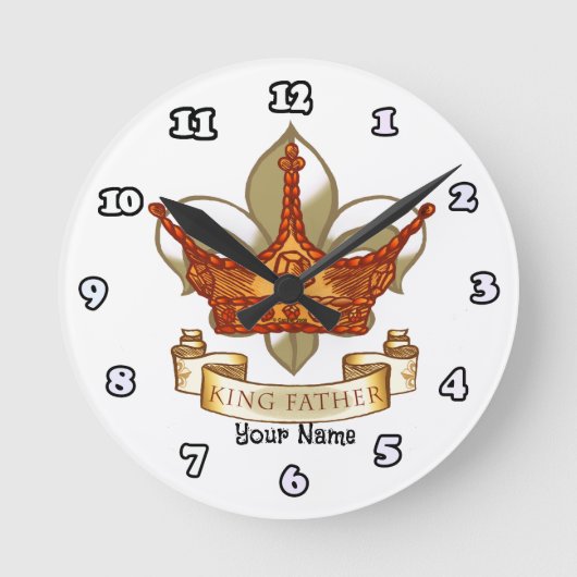 King Father Runde Wanduhr (Vorderseite)