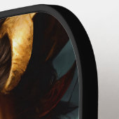 King Fighter Logo Black Pickleball Paddle Cover (Linke Seite)