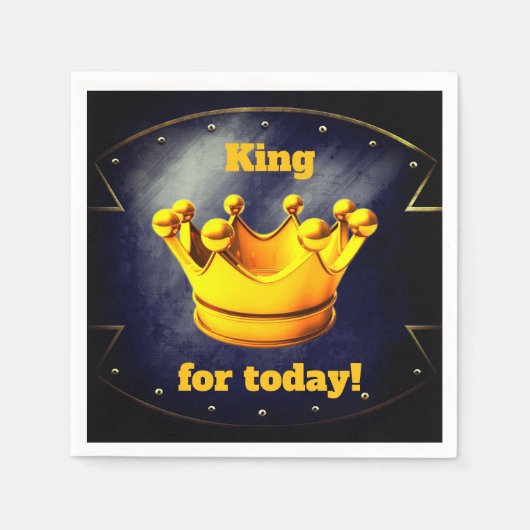 King for Today Paper Party Napkins Serviette (Vorderseite)