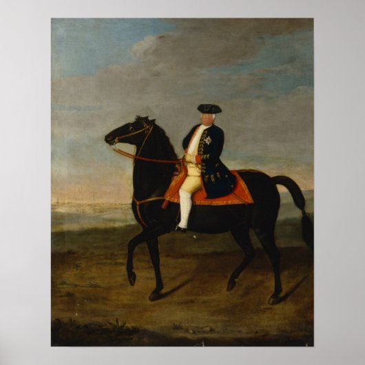 King Frederick William I. auf Horseback Poster (Vorne)
