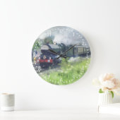 King George Steam Train weiß nummerierte Wählschei Große Wanduhr (Zuhause)