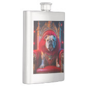 King gewann den Bulldog auf seinem Thron Flachmann (Rechts)