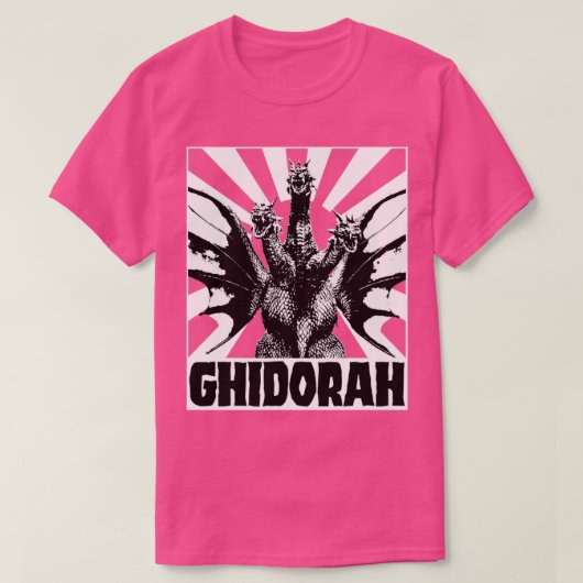 KING GHIDORAH Sonnenaufgang für rote T-Shirts (Design vorne)