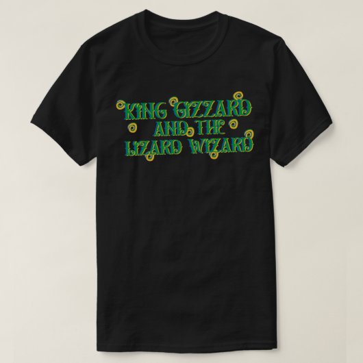 King Gizzard und der Lizard-Zauberer Typografie-Fa T-Shirt (Design vorne)