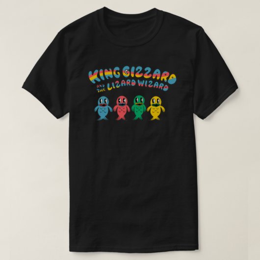 King Gizzard und der Zauberer Lizard fischen klass T-Shirt (Design vorne)
