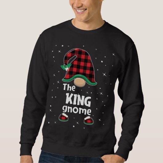 King Gnome Buffalo Kariert Matching Christmas Paja Sweatshirt (Vorderseite)