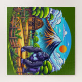 King Gorilla im Paradies Puzzle (Horizontal)
