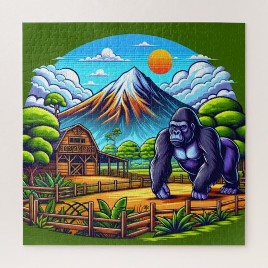 King Gorilla im Paradies Puzzle (Vertikal)