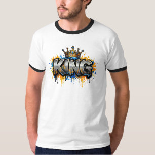 KING Graffiti-Krone – Street Art Royale Typografie T-Shirt