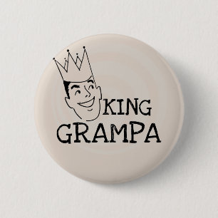 King Grampa T - Shirt und Geschenke Button