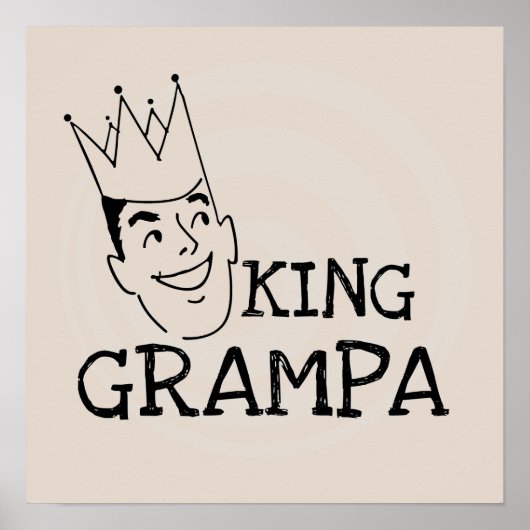 King Grampa T - Shirt und Geschenke Poster (Vorne)