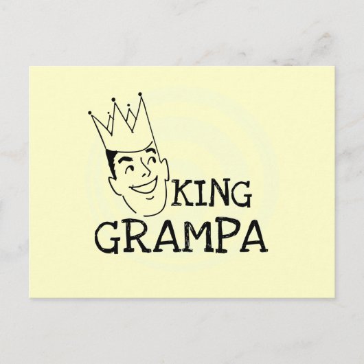 King Grampa T - Shirt und Geschenke Postkarte (Vorderseite)