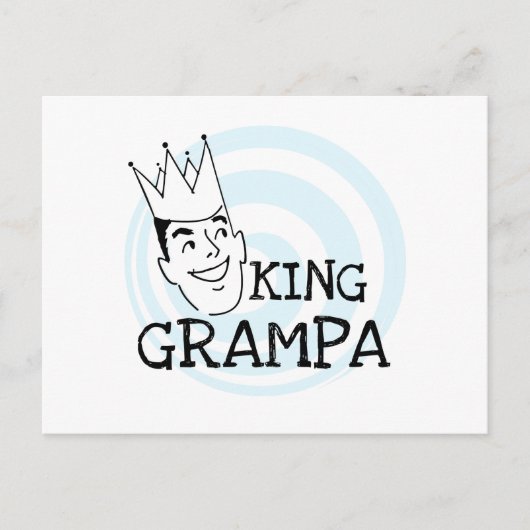 King Grampa T - Shirt und Geschenke Postkarte (Vorderseite)