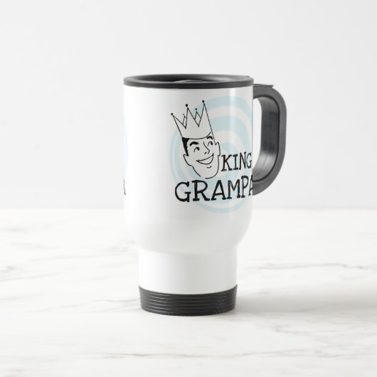 King Grampa T - Shirt und Geschenke Reisebecher (VorderseiteRechts)
