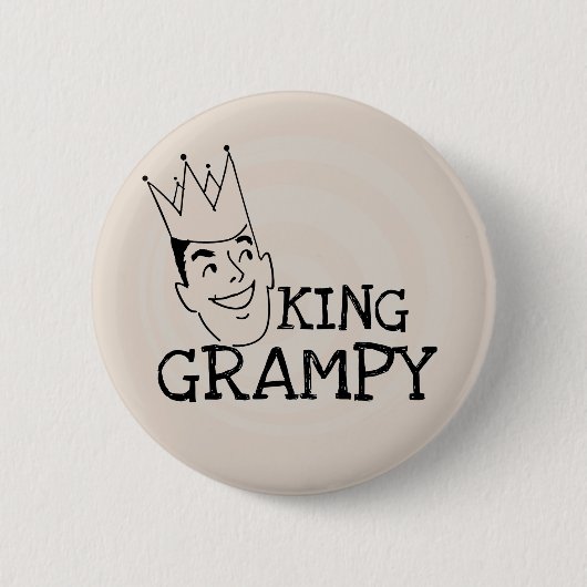 King Grampy Tshirts und Geschenke Button (Vorderseite)
