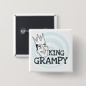 King Grampy Tshirts und Geschenke Button (Vorne & Hinten)