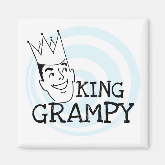 King Grampy Tshirts und Geschenke Magnet (Vorne)