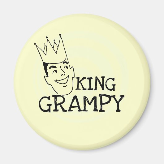 King Grampy Tshirts und Geschenke Magnet (Vorne)