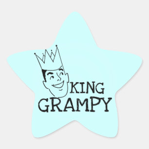 King Grampy Tshirts und Geschenke Stern-Aufkleber