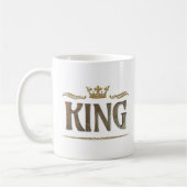 KING - Grand Medieval Royal Crown Letters Kaffeetasse (Links)