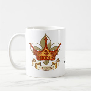 King GrandPa Crown Banner Banner Tasse