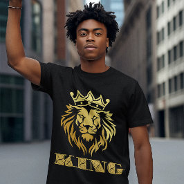 King Graphic w/Crown Golden Lion Farbige Männer T-Shirt