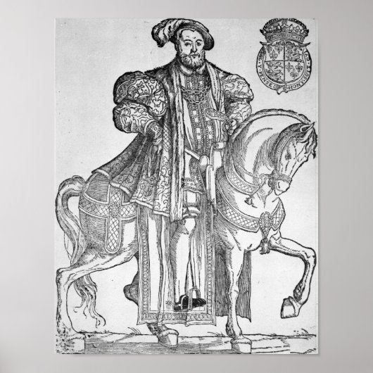 King Henry VIII on horseback Poster (Vorne)