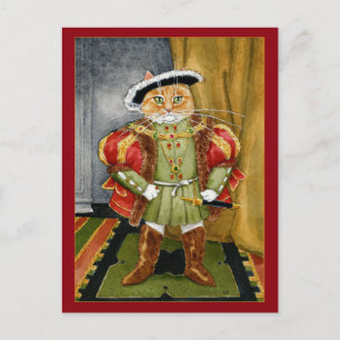 King Henry VIII Royal Cat Postkarte