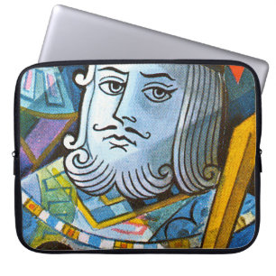 King Holding Sword Stock Illustration Laptopschutzhülle