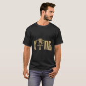 King Husband Man mit ägyptischem Ankh-Paar T-Shirt (Vorne ganz)