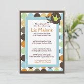 KING in the Jungle 12x18 Baby Shower Einladungen (Stehend Vorderseite)