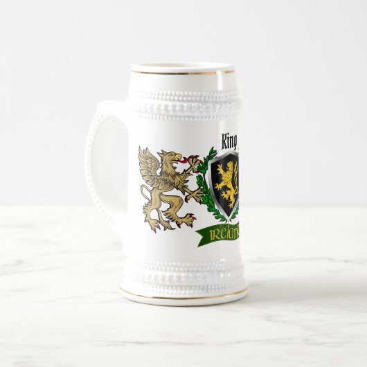 King Irish Shield Bierglas (Vorderseite Links)
