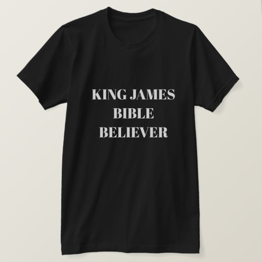 King James Bible Trust Ministry Black T-Shirt (Design vorne)