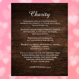 King James Bible Verse 1 Korinther 13 Rustikal Leinwanddruck