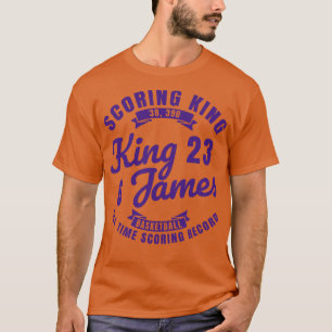 King James The Scoring King Basketball Vintag Pur T-Shirt