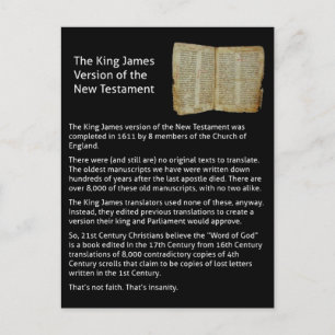 King-James-Version des Neuen Testaments Postkarte