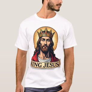 King Jesus Banner Vintage Gravur Shirt 2