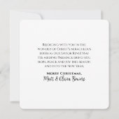 KING JESUS Elegante Black Flat Christliche Weihnac Karte (Rückseite)