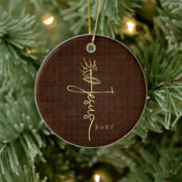 KING JESUS Elegante Bronze Christliche Weihnachten Keramik Ornament