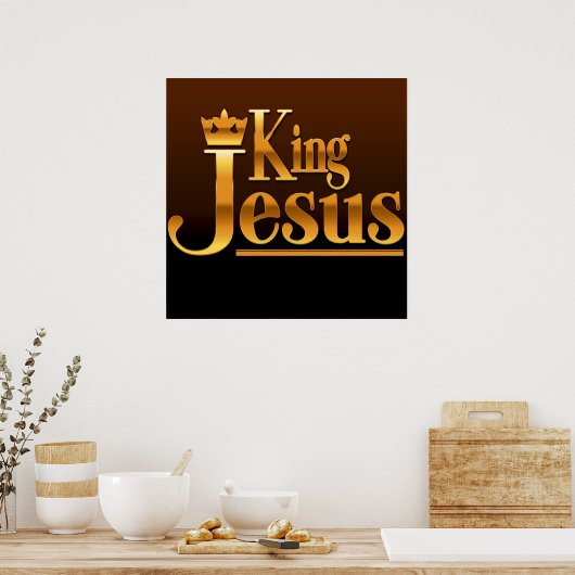 King Jesus Poster (Küche)