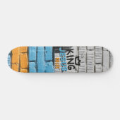 King Jesus Rules White Brick Graffiti Christlich Skateboard (Horizontal)