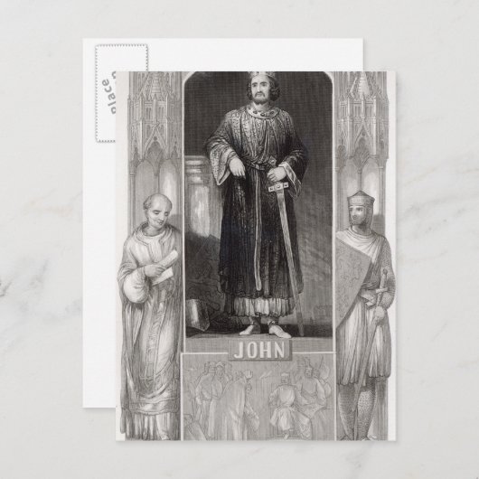 King John Postkarte (Vorne/Hinten)