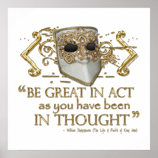 King John Quote (Gold Edition) Poster (Vorne)