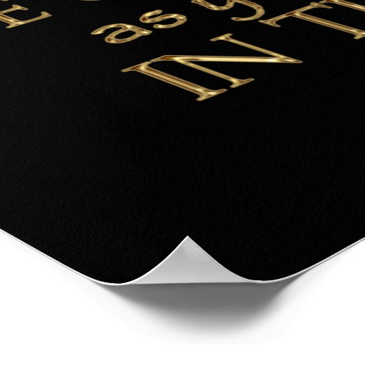 King John Quote (Gold Edition) Poster (Ecke)