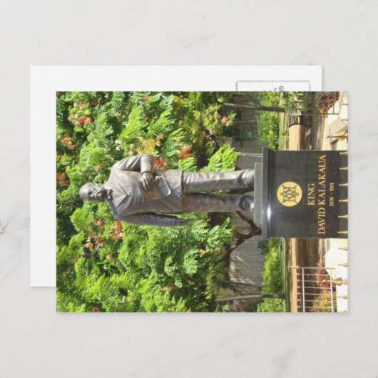 King Kalakaua Statue, Honolulu, HI Postkarte (Vorne/Hinten)