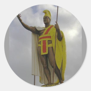 King Kamehameha Runder Aufkleber