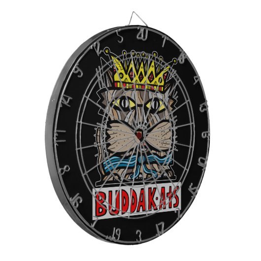 "King Kat" BuddaKats Dartboard Dartscheibe (Vorderseite Links)